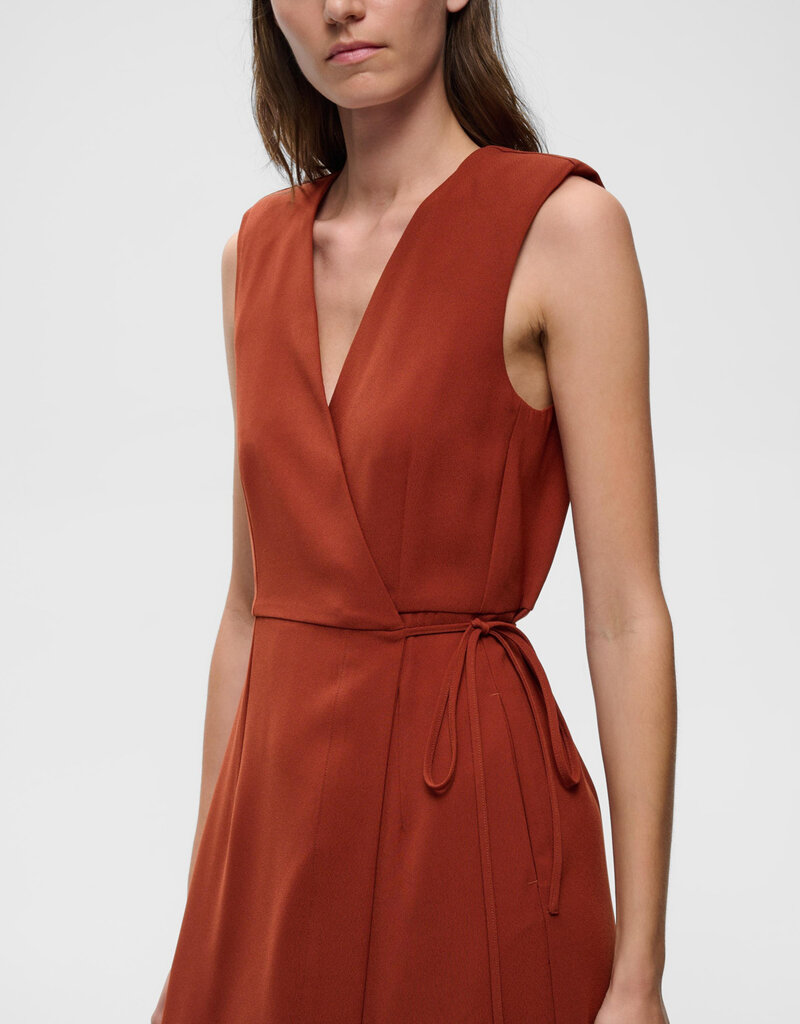 InWear Chrissie Sleeveless Wrap Dress in Brandy