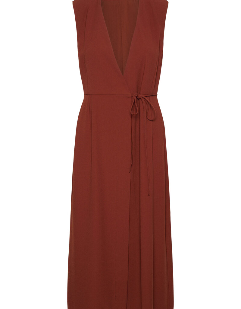 InWear Chrissie Sleeveless Wrap Dress in Brandy