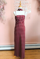 Lucy Paris Dolly Maxi Dress in Red Cream