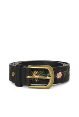 ICHI Rinna Embroidered Belt In Black