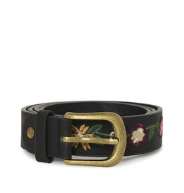 ICHI Rinna Embroidered Belt In Black