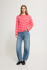 ICHI Blush Pullover in Poinsettia Stripe