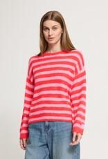 ICHI Blush Pullover in Poinsettia Stripe