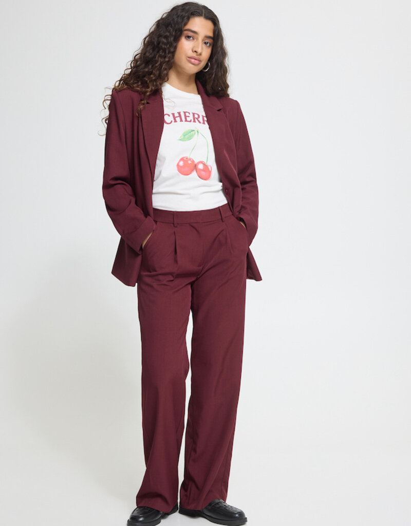 ICHI Fava Wide Leg Trouser in Port Royal