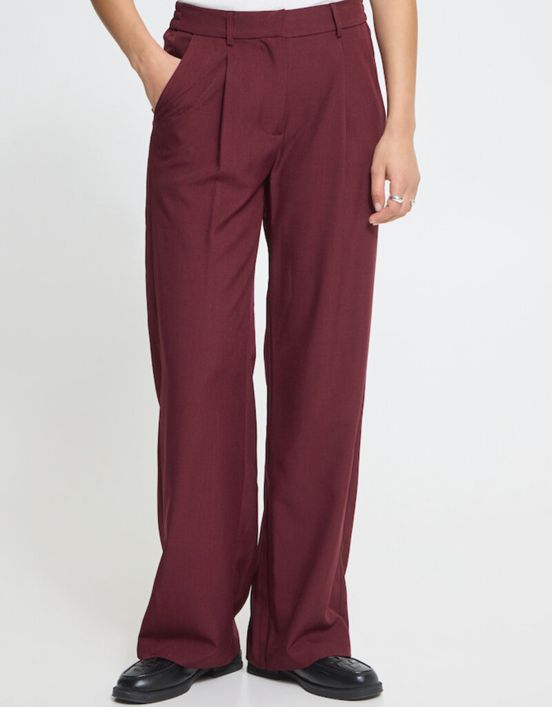 ICHI Fava Wide Leg Trouser in Port Royal