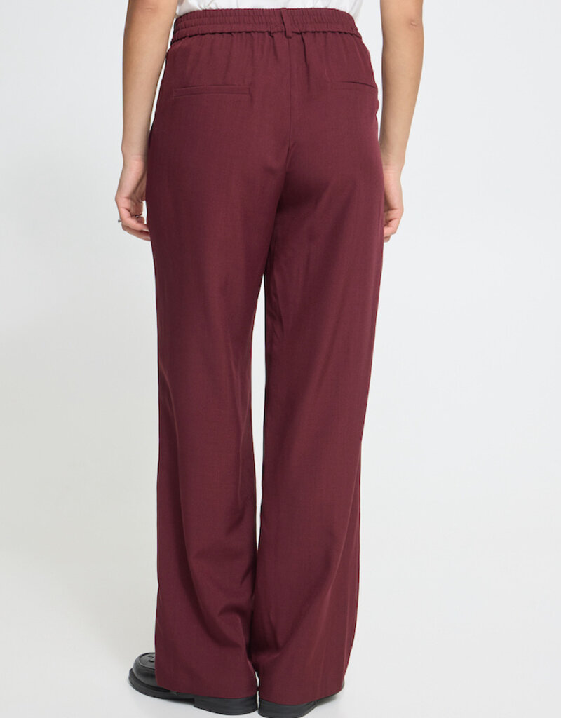 ICHI Fava Wide Leg Trouser in Port Royal
