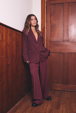 ICHI Fava Wide Leg Trouser in Port Royal