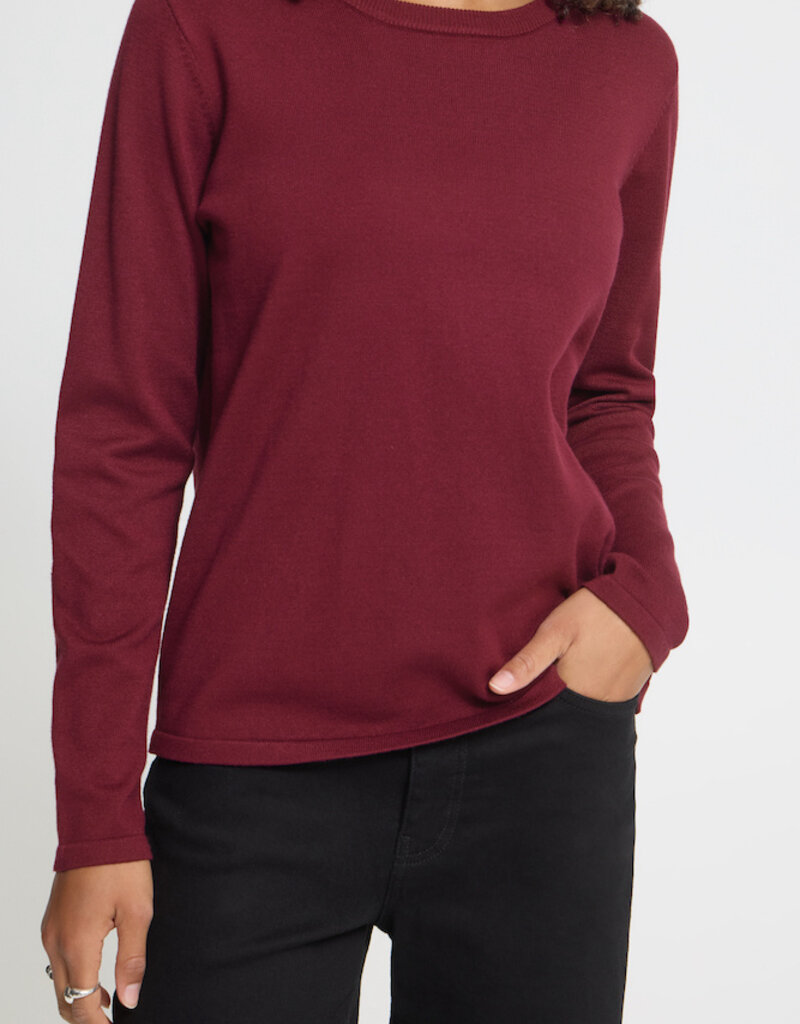 ICHI Luls O-Neck Knit in Rhododendron