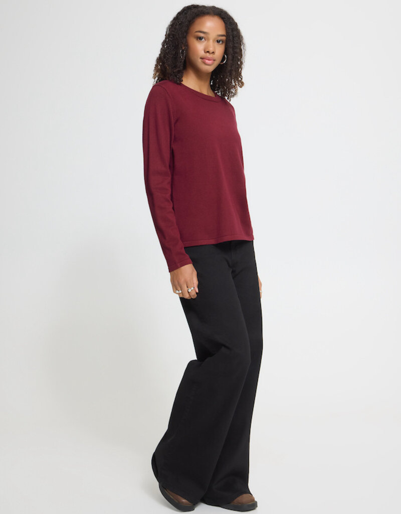 ICHI Luls O-Neck Knit in Rhododendron