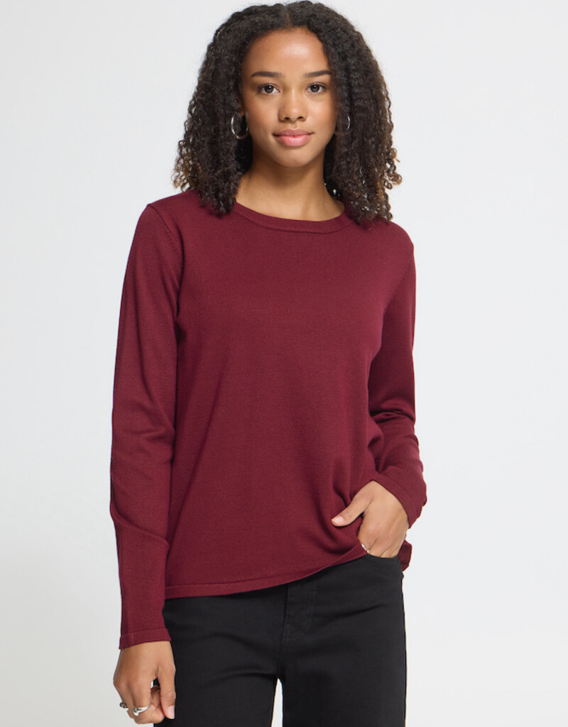 ICHI Luls O-Neck Knit in Rhododendron