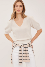 Gentle Fawn Phoebe Short Sleeve V-Neck Sweater