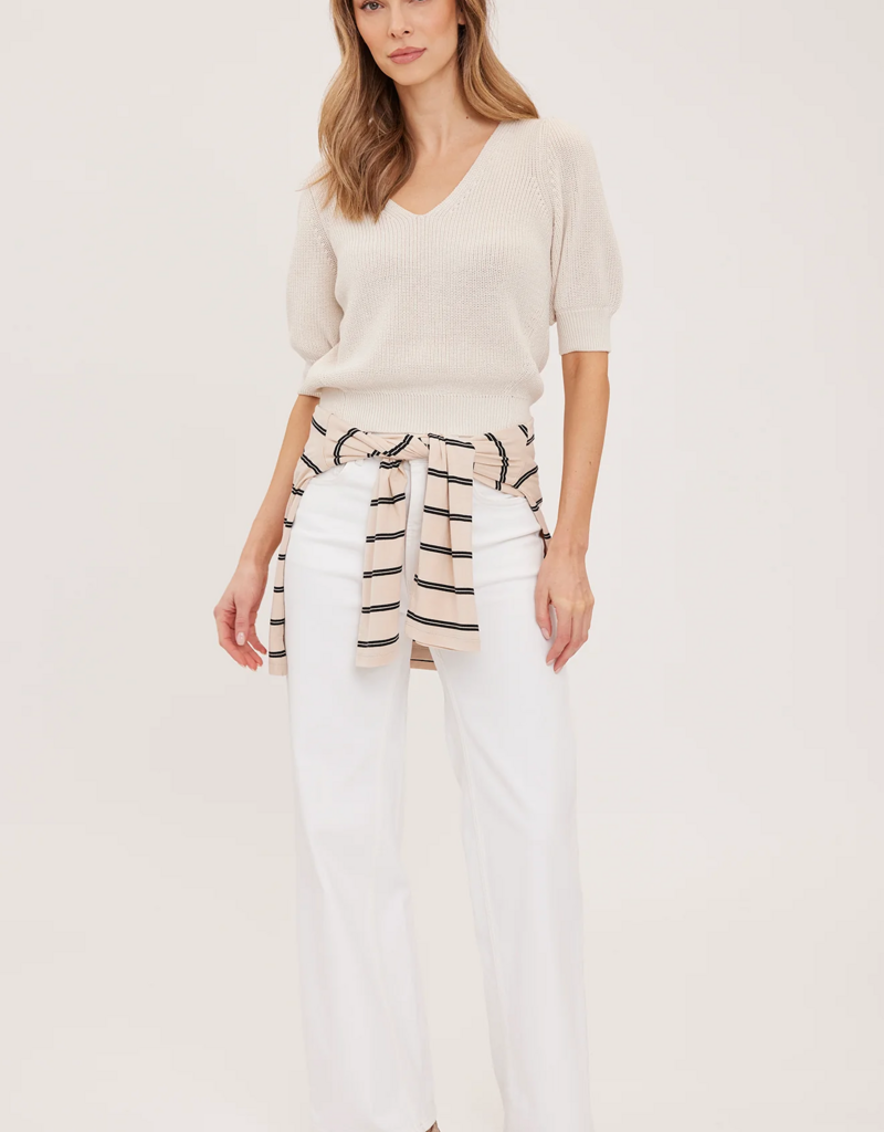 Gentle Fawn Phoebe Short Sleeve V-Neck Sweater