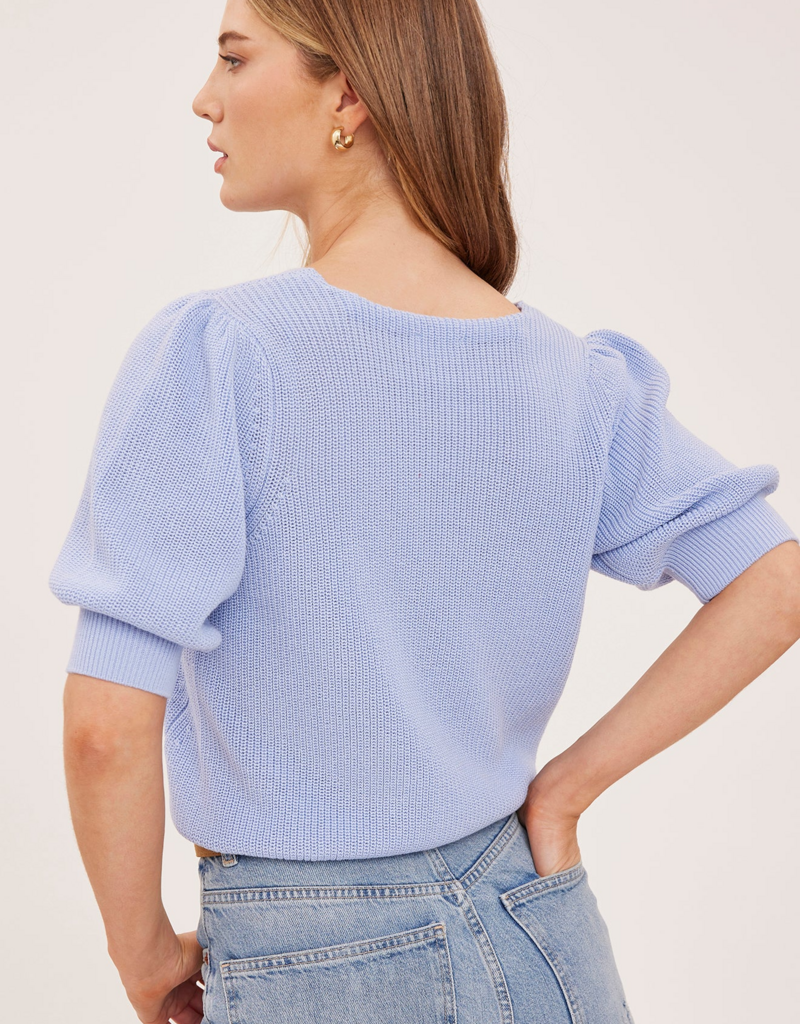 Gentle Fawn Phoebe Short Sleeve V-Neck Sweater