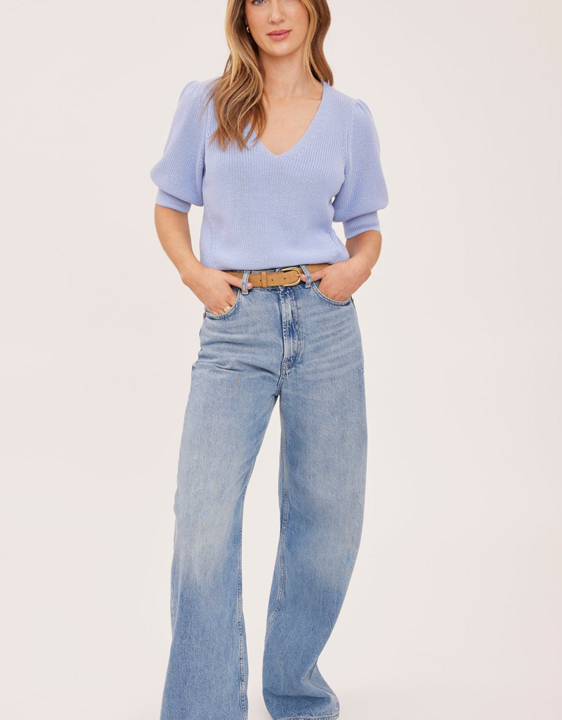 Gentle Fawn Phoebe Short Sleeve V-Neck Sweater