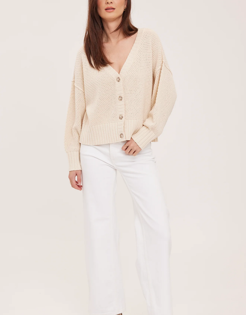 Gentle Fawn Jennalee Drop Shoulder Cardigan in Cream