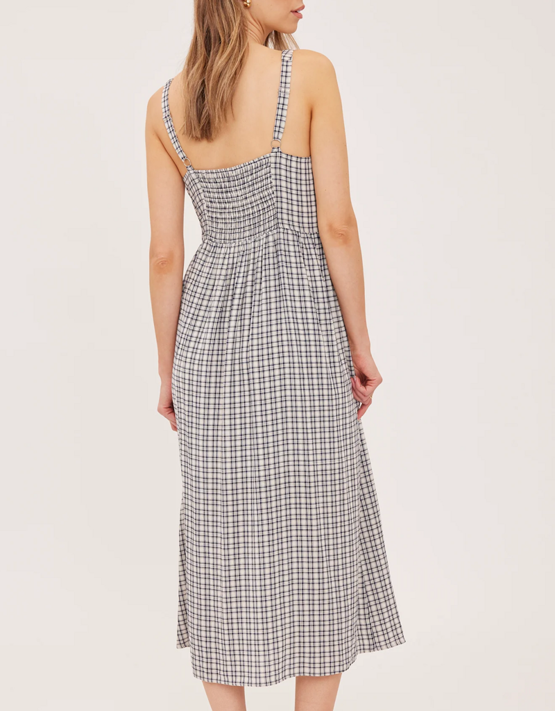 Gentle Fawn Astoria Button Up Midi dress in Cream Check