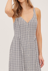 Gentle Fawn Astoria Button Up Midi dress in Cream Check