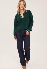Gentle Fawn Tristan Collared Knit in Evergreen