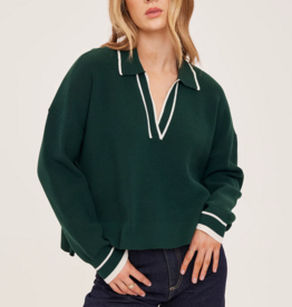 Gentle Fawn Tristan Collared Knit in Evergreen