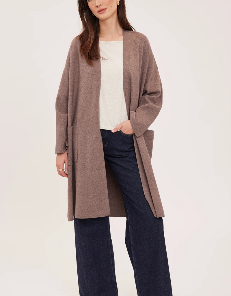 Gentle Fawn Blake Long Cardigan in Heather Bark