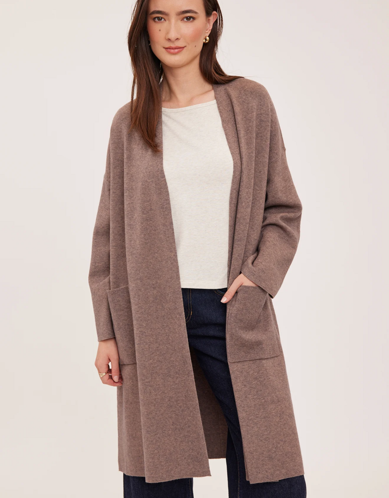 Gentle Fawn Blake Long Cardigan in Heather Bark
