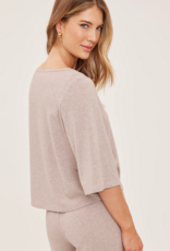 Gentle Fawn Aimee Jersey Top in Heather Latte