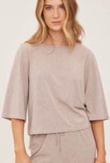 Gentle Fawn Aimee Jersey Top in Heather Latte