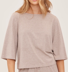 Gentle Fawn Aimee Jersey Top in Heather Latte