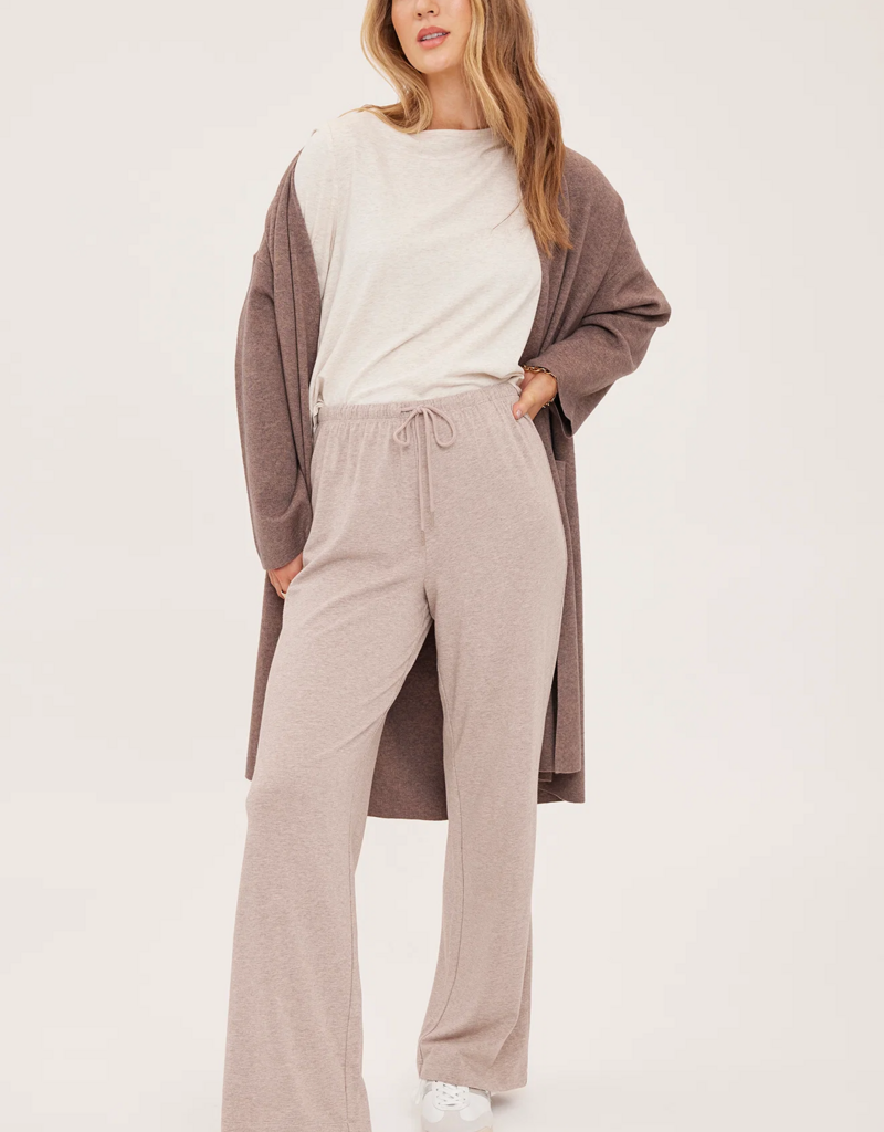 Gentle Fawn Milo Jersey Pant in Heather Latte