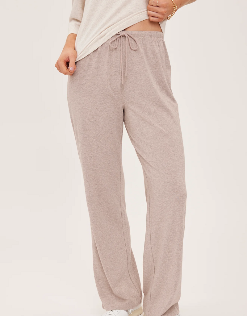 Gentle Fawn Milo Jersey Pant in Heather Latte