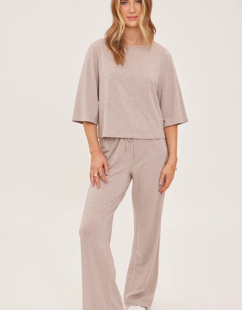 Gentle Fawn Milo Jersey Pant in Heather Latte