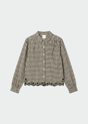 Indi and Cold Pongo Button Up Top With Embroidered Detail