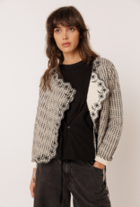 Indi and Cold Perdita Waist Tie Jacket in Black and White Check