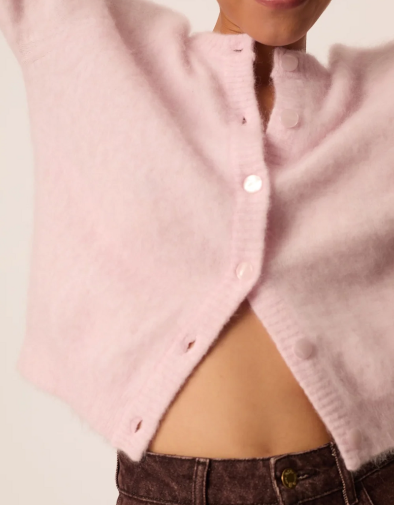 Des Petits Hauts Colombine Button Up Cardigan in Dragee Pink