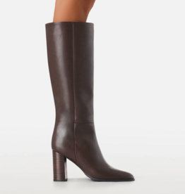 Billini Bobby Heeled Boot in Dark Chocolate Suede