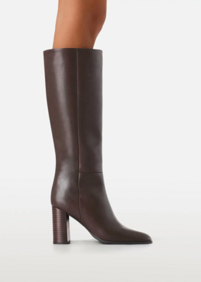 Billini Bobby Heeled Boot in Dark Chocolate Suede
