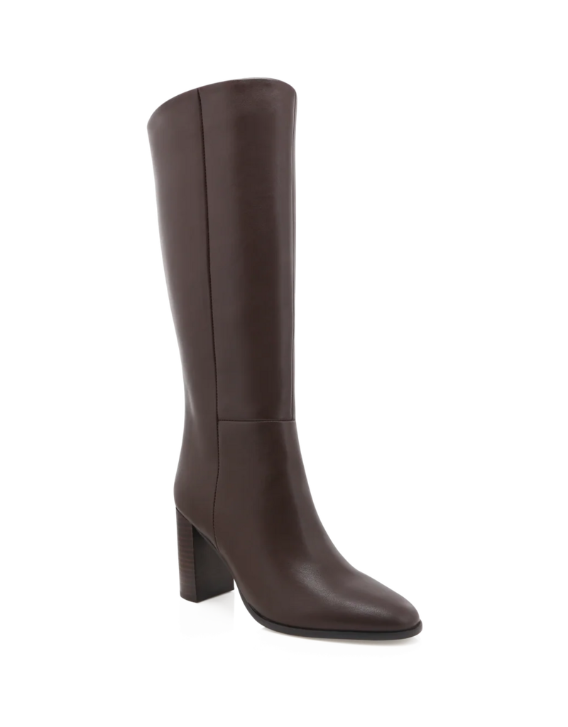 Billini Bobby Heeled Boot in Dark Chocolate Suede