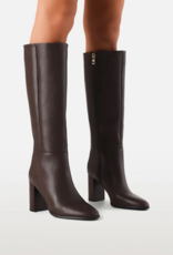 Billini Bobby Heeled Boot in Dark Chocolate Suede