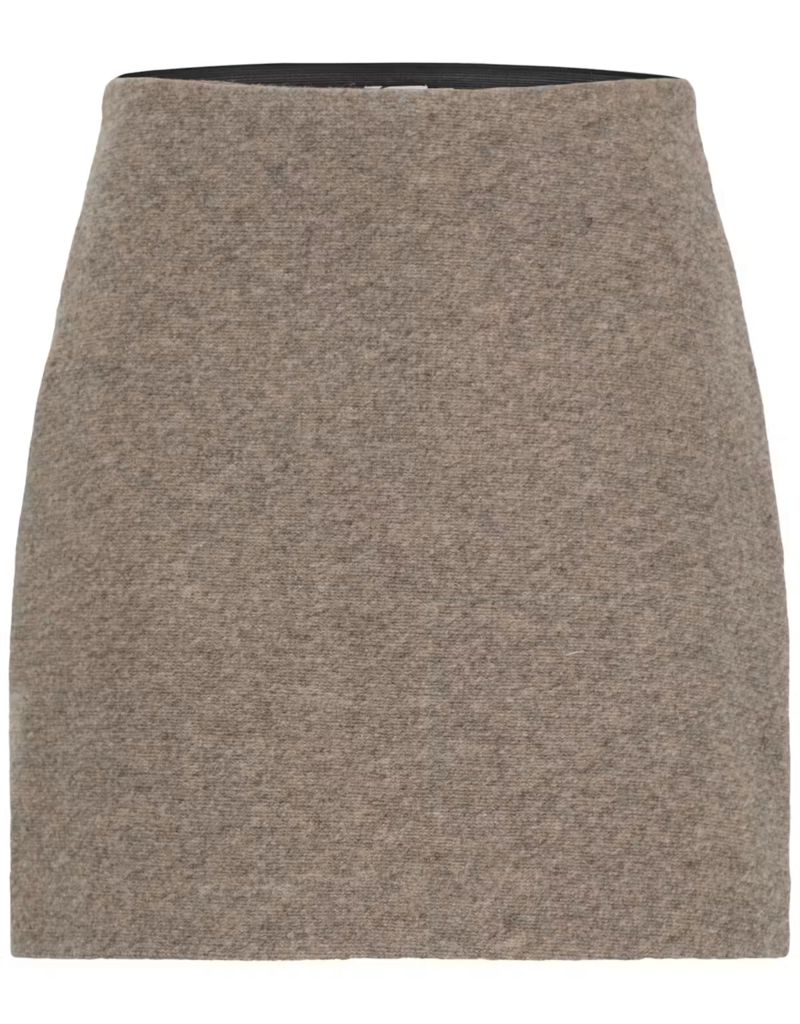 ICHI Wolca Skirt in Greige Melange