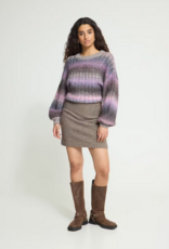 ICHI Wolca Skirt in Greige Melange