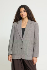 ICHI Lubana Blazer in Grey Check