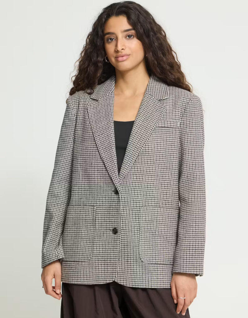 ICHI Lubana Blazer in Grey Check