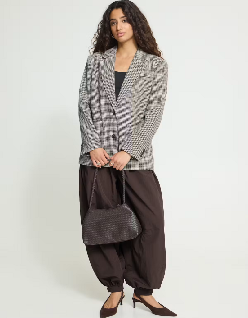 ICHI Lubana Blazer in Grey Check