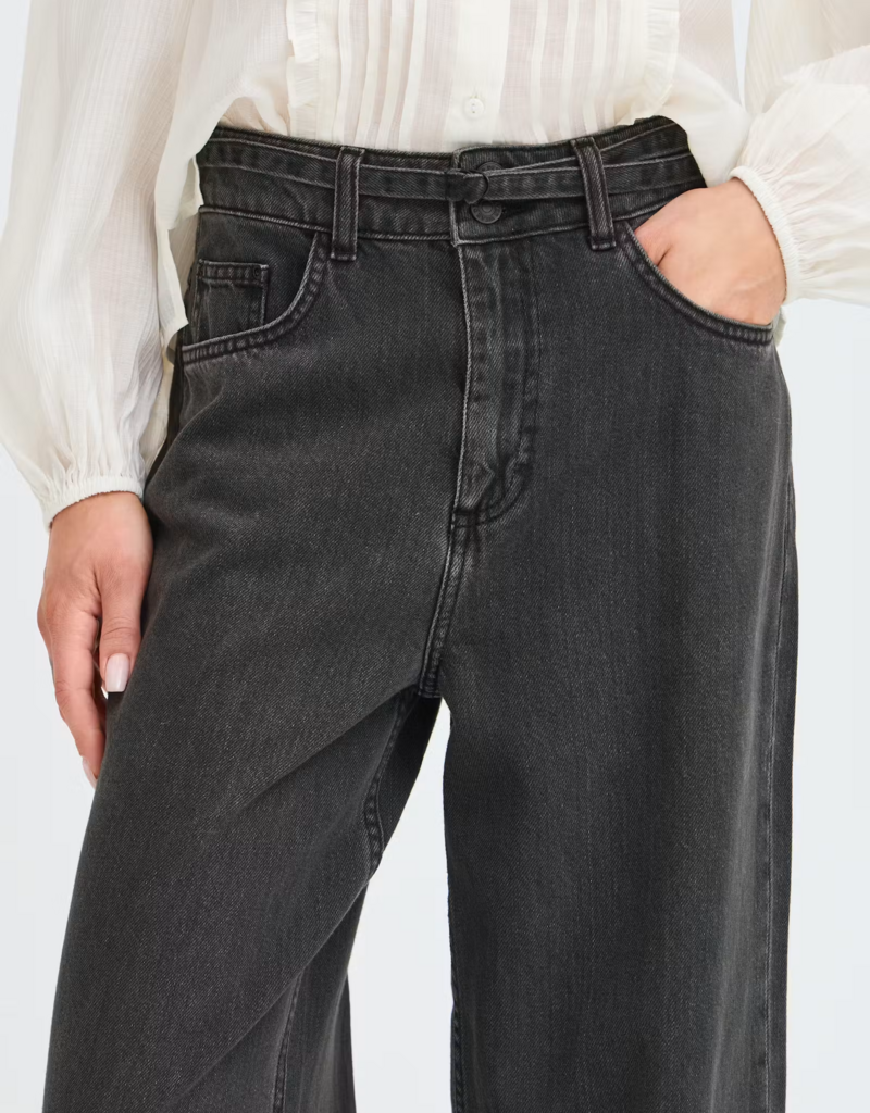 B.Young Kimu Belted Jeans in Black Wash