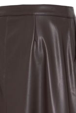 B.Young Daja Midi Pleather Skirt in Java Brown