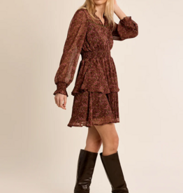 Molly Bracken Kasey Long Sleeve Floral Mini Dress