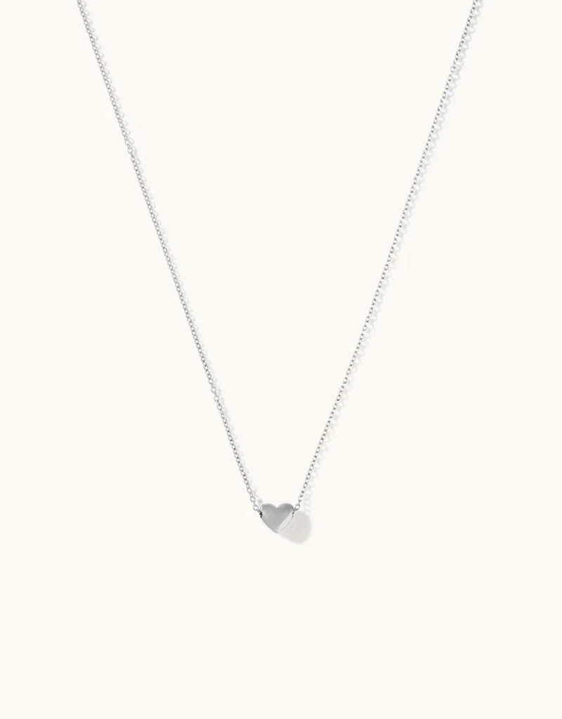 Sugar Blossom Dorthy Puffy Heart Necklace in Silver