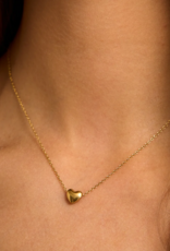 Sugar Blossom Dorthy Puffy Heart Necklace in Gold
