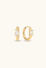 Sugar Blossom Sutton Crystal Huggie in Gold