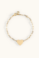Sugar Blossom Donna Heart Chain Bracelet in Gold